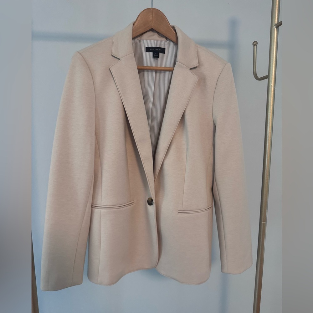 Ann Taylor Black and White Striped Top